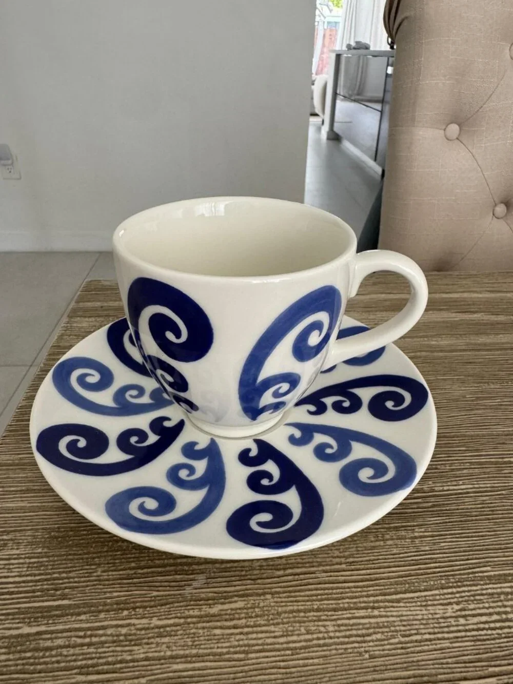 Themis Z Mixed Teacup & Saucer Lot - 7 Cups + 7 Saucers Fine Porcelain Greece